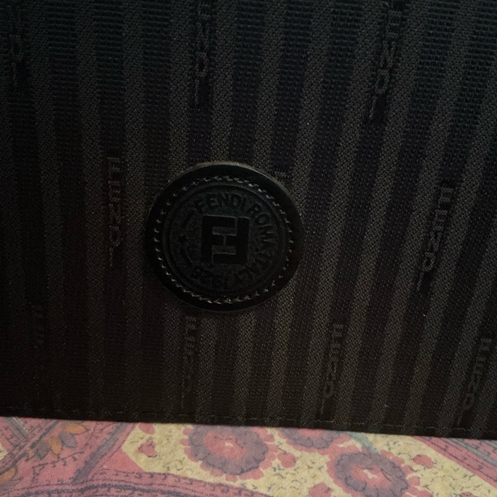 Fendi Black Striped clutch